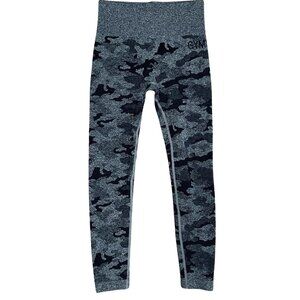 Gymshark Leggings Womens S Camo Seamless Ruched Butt Scrunch Gym Yoga Pants Gray